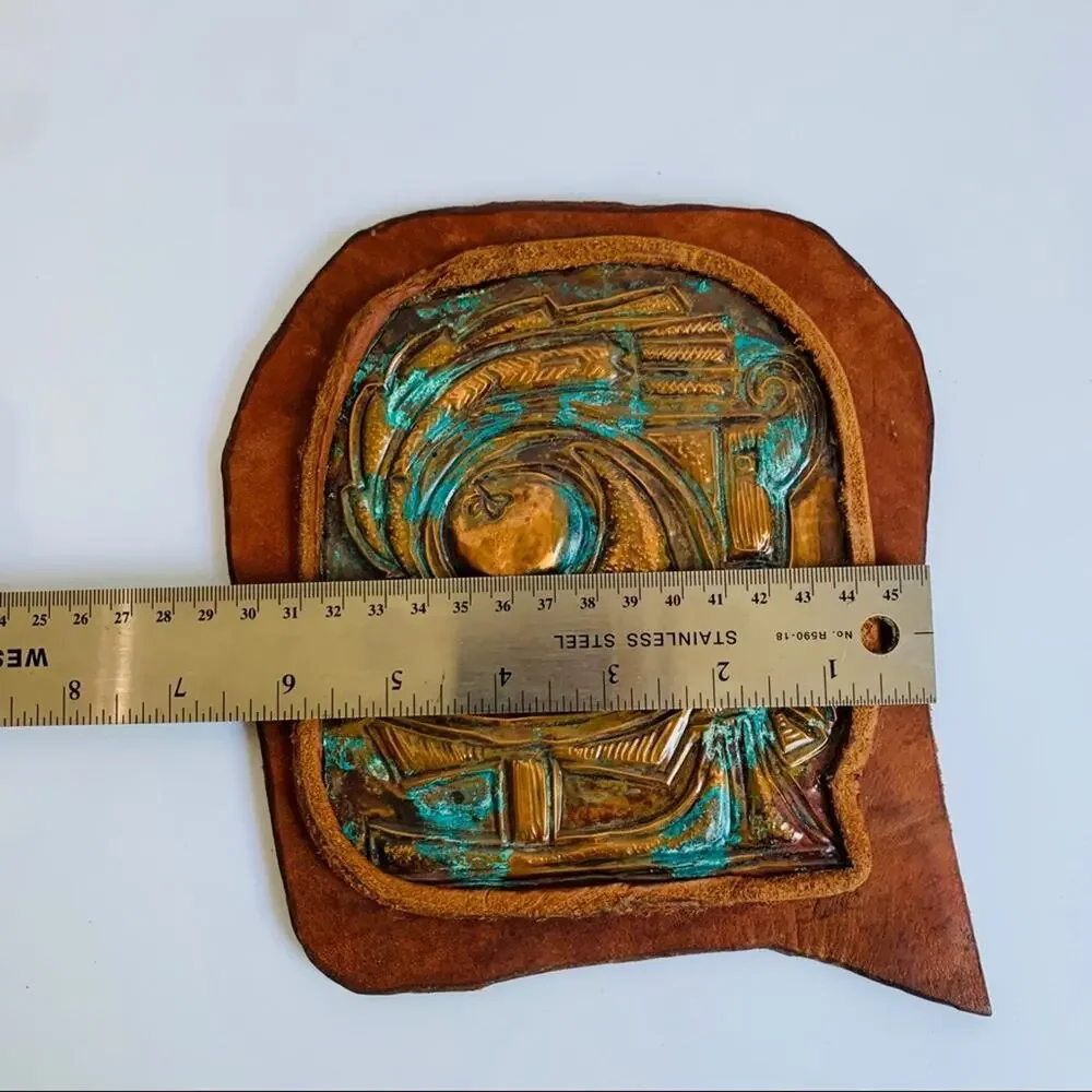 Vintage Embossed Copper Leather Art